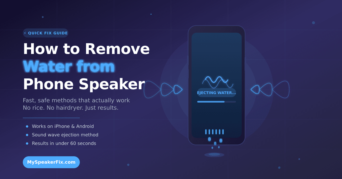 Remove Water from Phone Speaker
